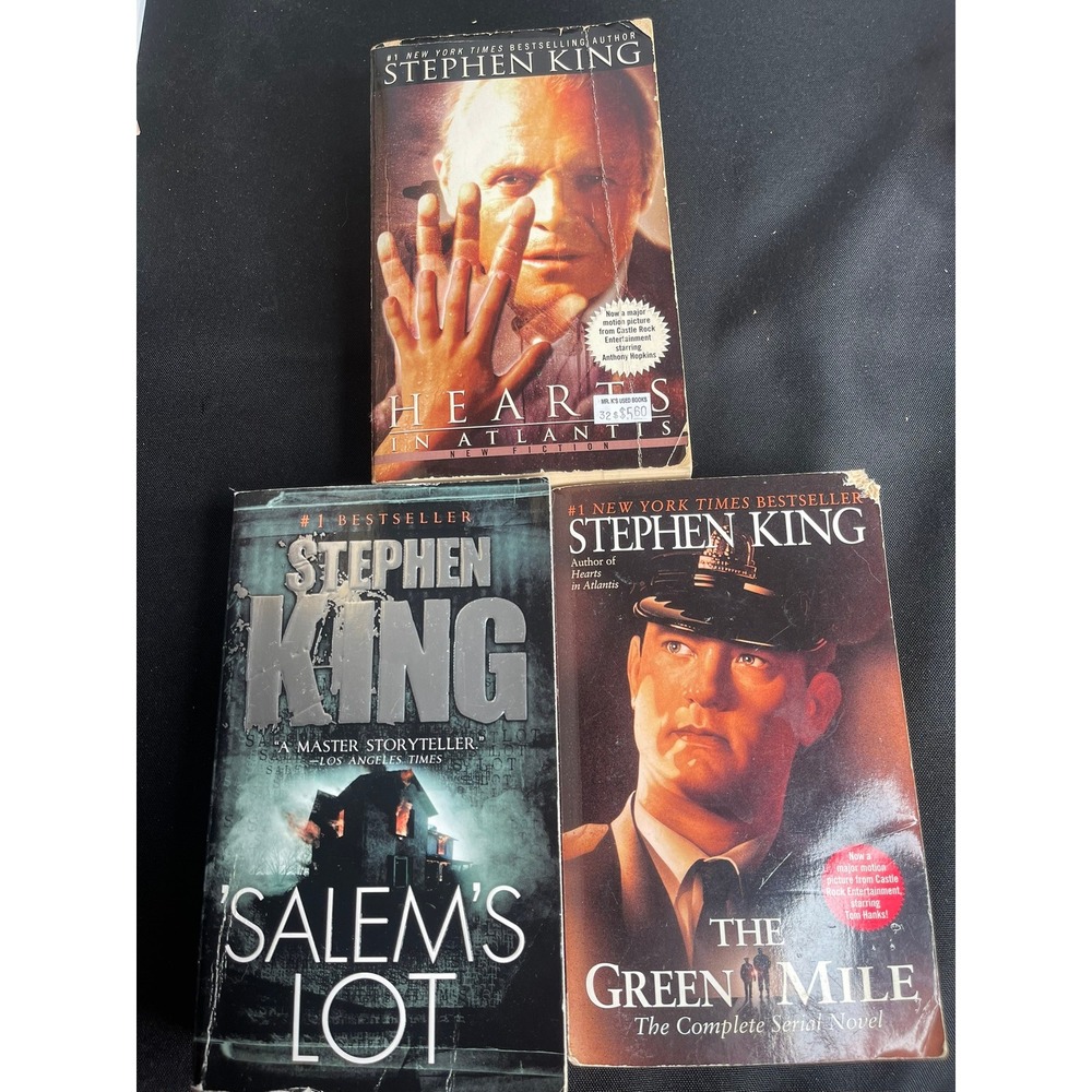 Stephen King Book Lot‎ The Green Mile Salem's Lot Hearts in Atlantis Paperbacks